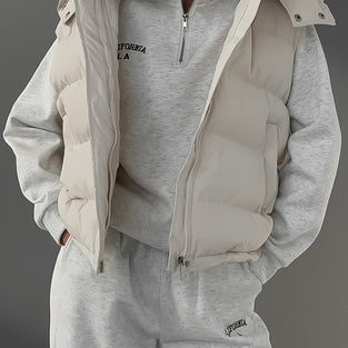 Quilted Sleeveless Puffer Vest