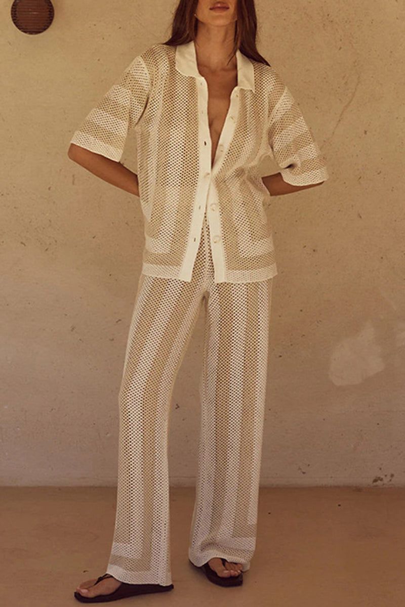 Striped Sleeve and Pants Set