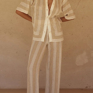 Striped Sleeve and Pants Set