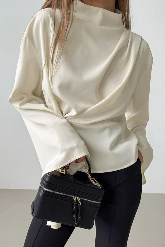 Elegant Wrap Long Sleeve Blouse