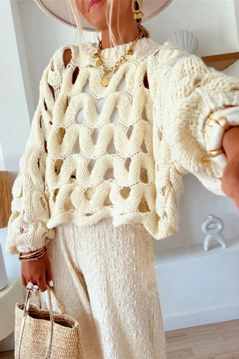 Chunky Open-Knit Sweater