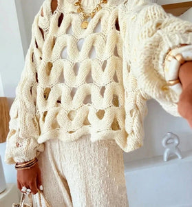 Chunky Open-Knit Sweater