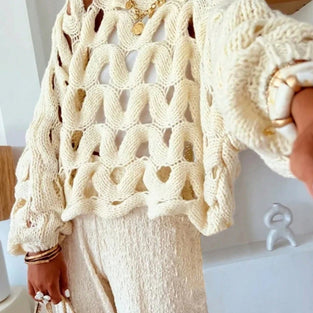 Chunky Open-Knit Sweater
