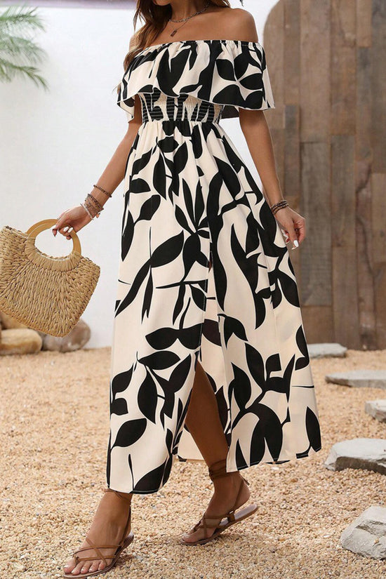 Off-Shoulder Floral Maxi Dress