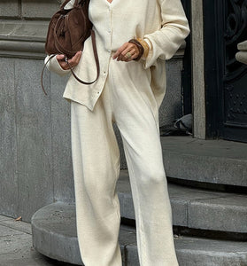 Elegant Long-Sleeve Pants Set