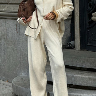 Elegant Long-Sleeve Pants Set