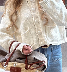 Buttoned Cardigan with Pockets
