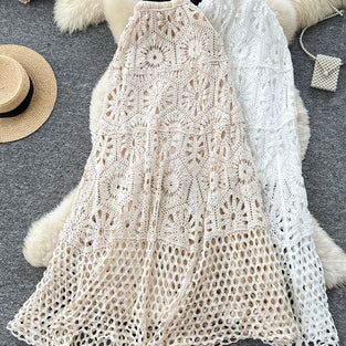 Crochet Patterned Midi Skirt