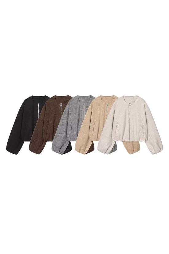 Chic Zip-Up Bomber Jacket