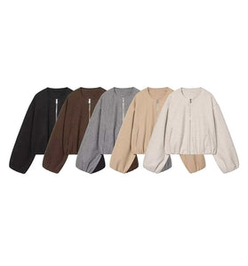 Chic Zip-Up Bomber Jacket