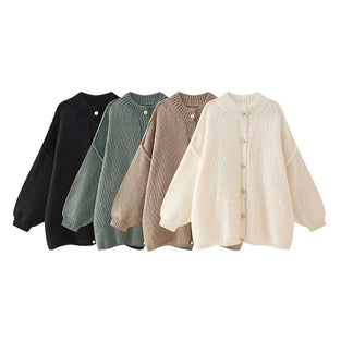 Oversized Button-Up Cardigan