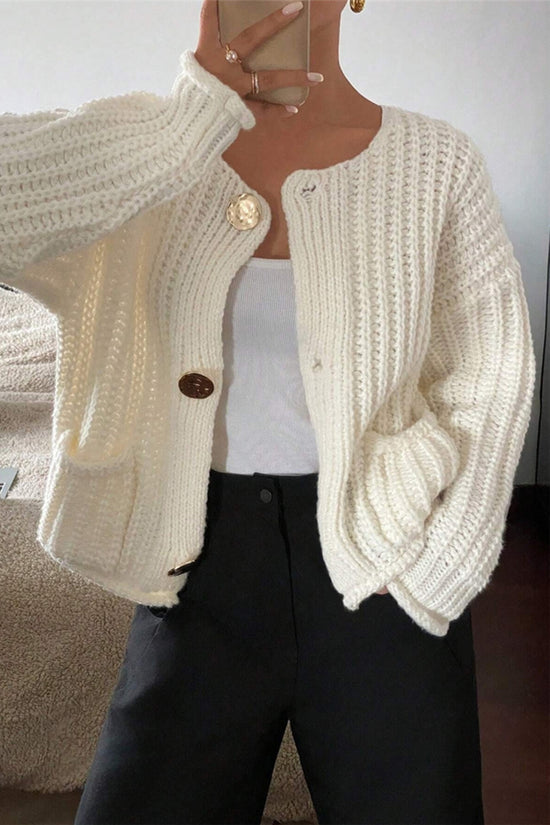 Knit Button-Up Cardigan