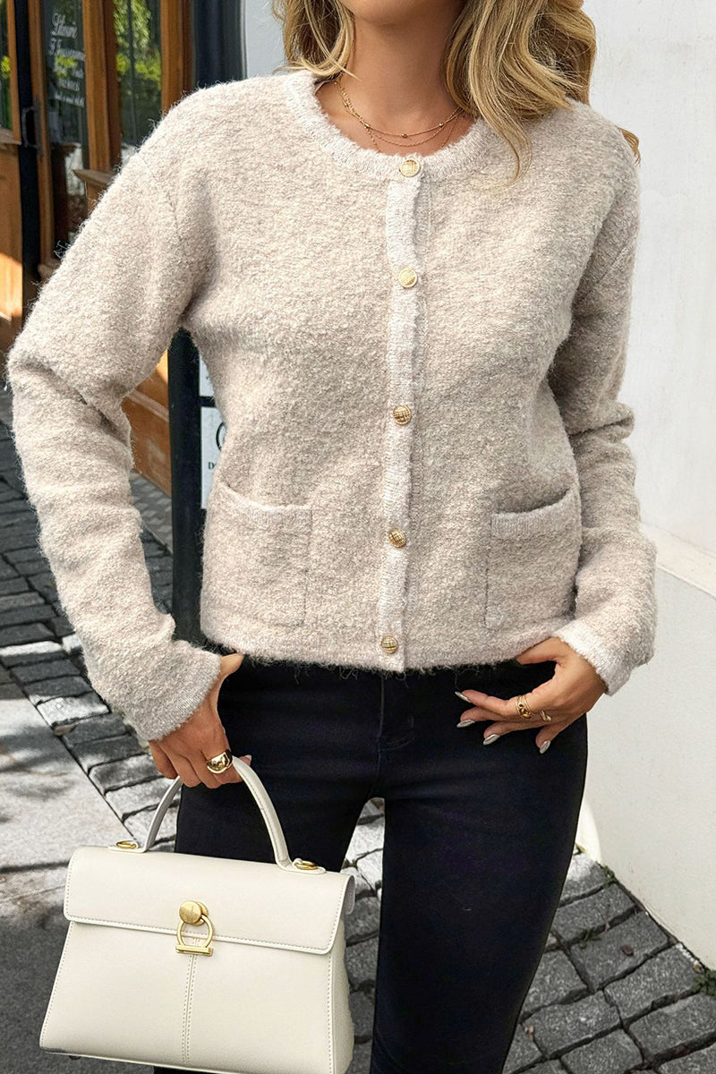 Button-Front Cozy Cardigan