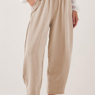 Relaxed Fit Drawstring Casual Pants