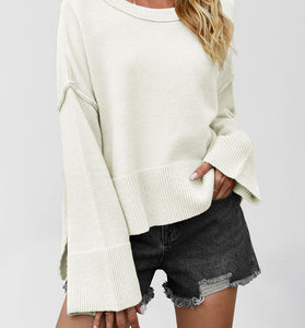 Relaxed Fit Long Sleeve Sweater