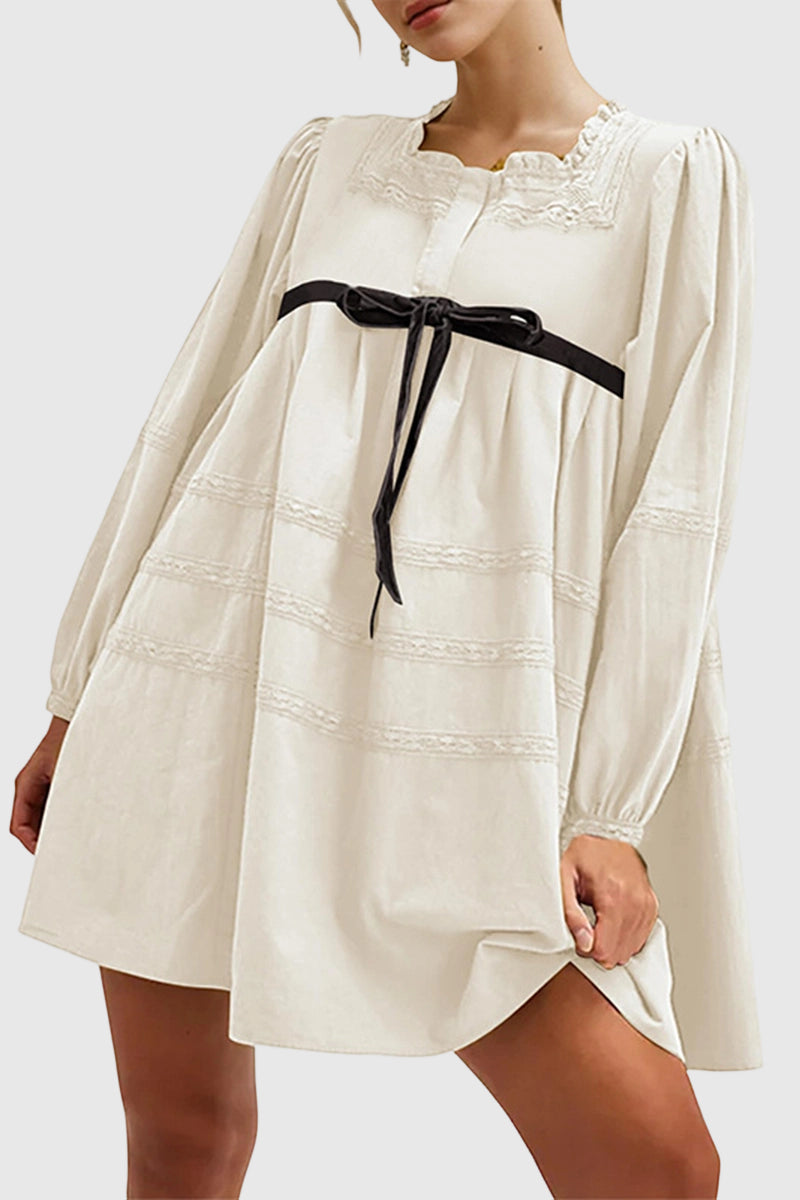Elegant Ribbon Casual Dress