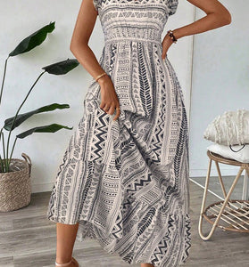 Bohemian Print Maxi Dress