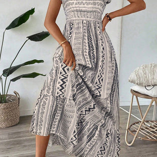 Bohemian Print Maxi Dress