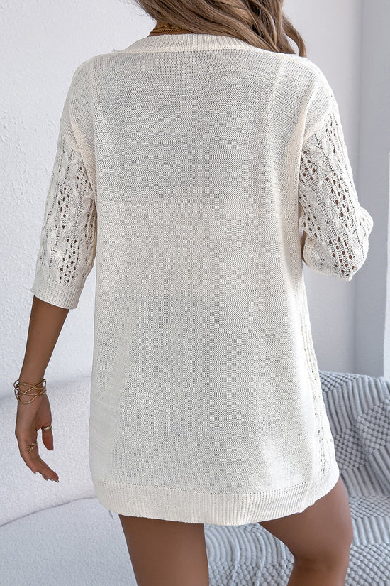 Chic Open-Knit Cardigan