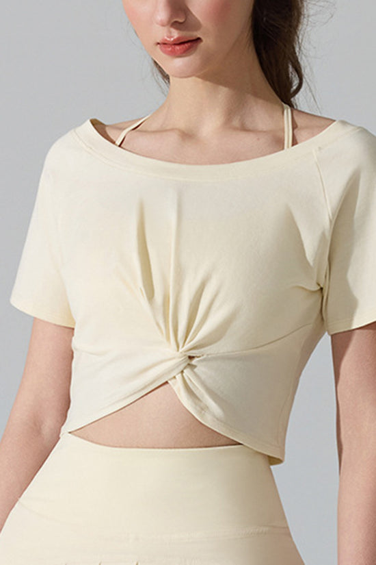 Twist Front Active Crop Top
