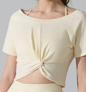 Twist Front Active Crop Top
