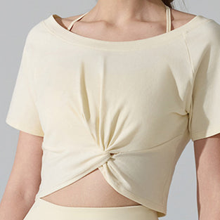 Twist Front Active Crop Top