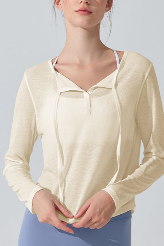 Lightweight Tie Detail Pullover Top