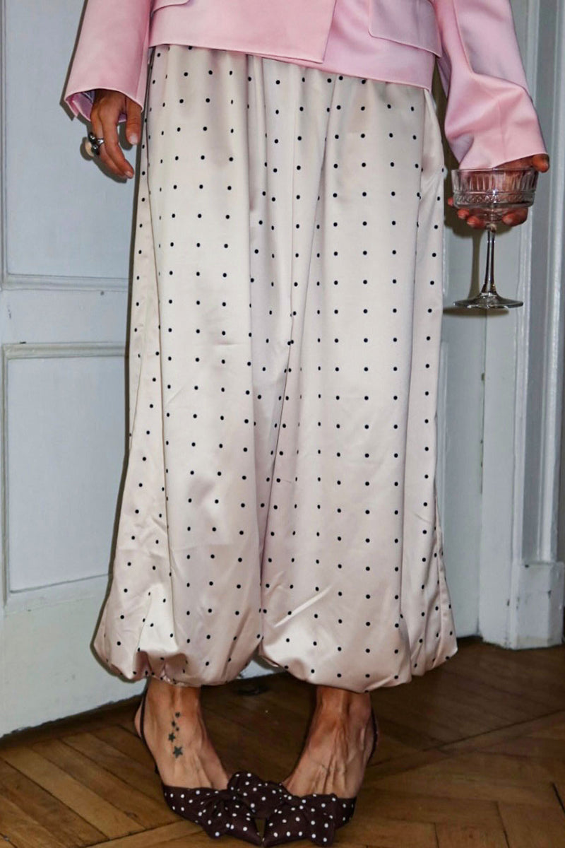 Polka Dot Casual Wide-Leg Pants