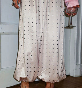 Polka Dot Casual Wide-Leg Pants