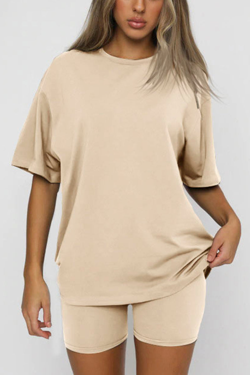 Oversized Tee and Biker Shorts Set