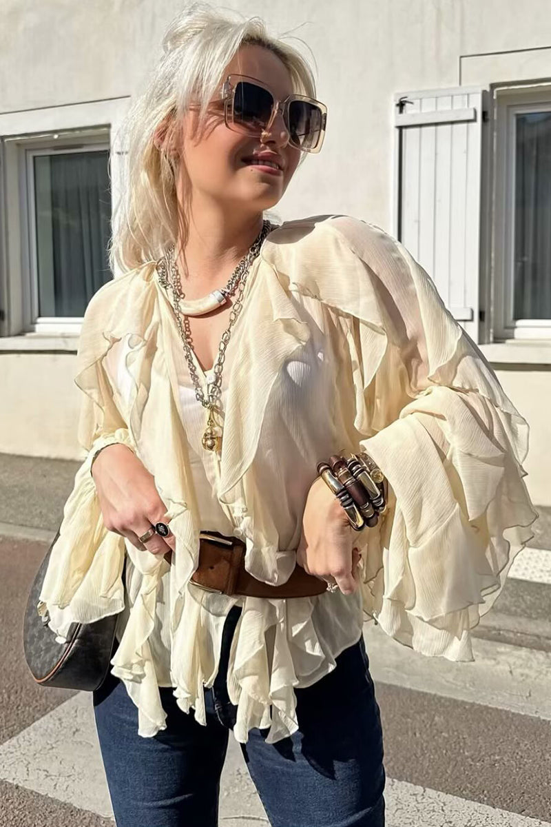 Ruffled Layered Blouse
