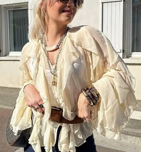 Ruffled Layered Blouse