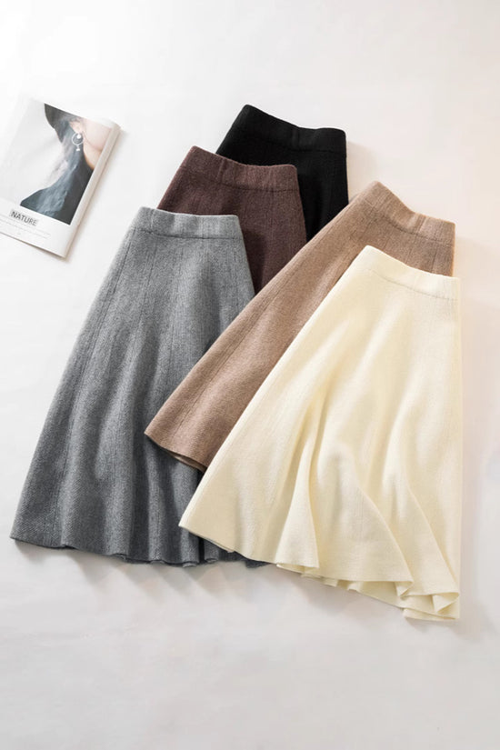 Elegant A-Line Midi Skirt
