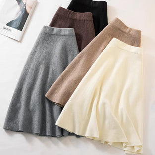 Elegant A-Line Midi Skirt