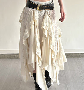 Asymmetrical Layered Midi Skirt