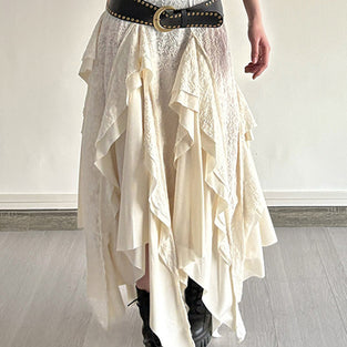 Asymmetrical Layered Midi Skirt