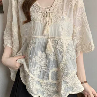 Delicate Lace Bohemian Blouse