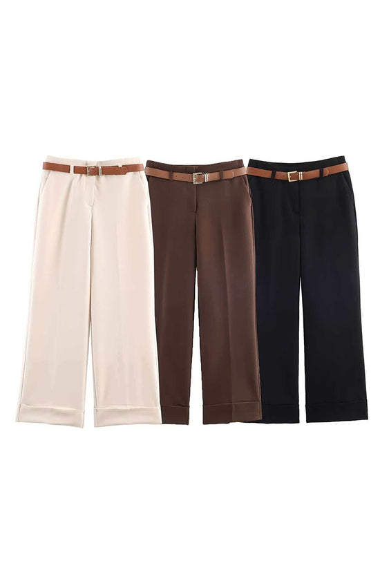 Wide-Leg Casual Pants