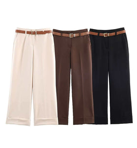 Wide-Leg Casual Pants