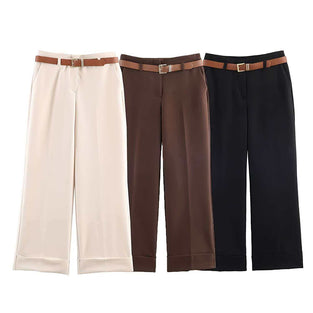 Wide-Leg Casual Pants