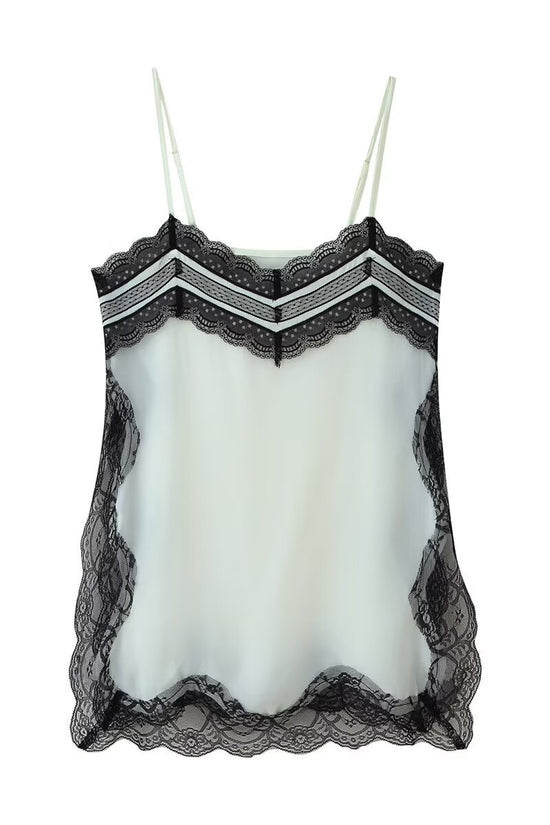 Lace Trim Sleeveless Cami