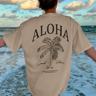 Aloha Palm Graphic T-Shirt