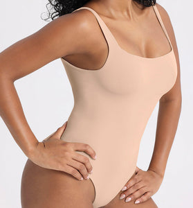 Square Neck Sleeveless Bodysuit