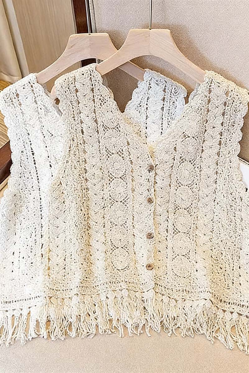 Crochet Fringe Sweater Vest