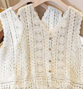 Crochet Fringe Sweater Vest