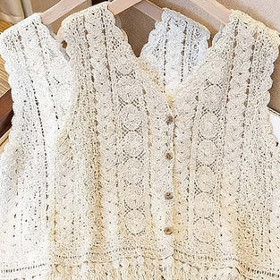Crochet Fringe Sweater Vest
