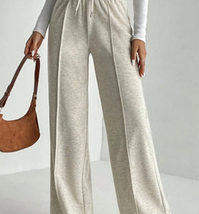 High-Waisted Wide-Leg Casual Pants