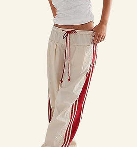 Striped Drawstring Jogger Pants