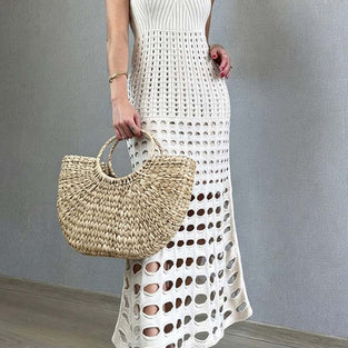 Strapless Hollow-Out Maxi Dress