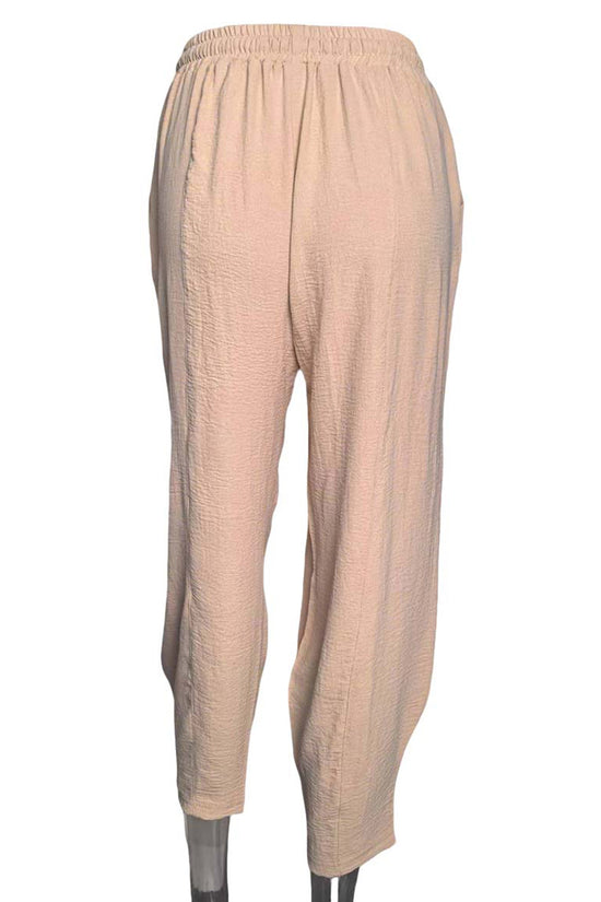 Relaxed Fit Drawstring Casual Pants